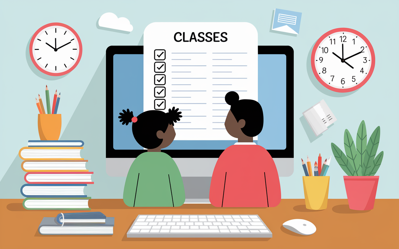 consultation liste classe anticipation sur écran