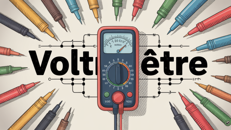 voltmètre schéma circuit électrique sur établi