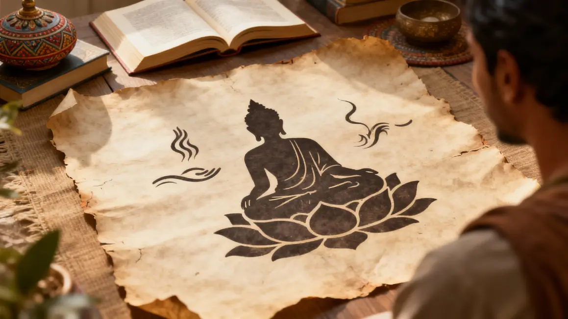 illustration origines et symboles yoga