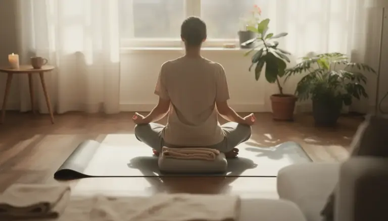 Yoga facile à la maison pour débutant, posture de détente