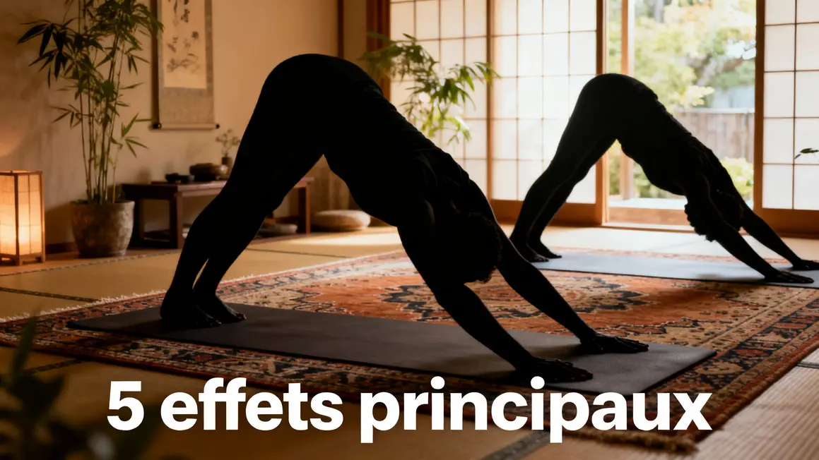 Posture yoga maison chien tête en bas bienfaits