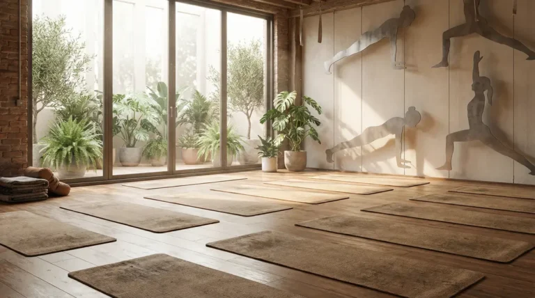 salle yoga moderne planche guerrier perte de poids