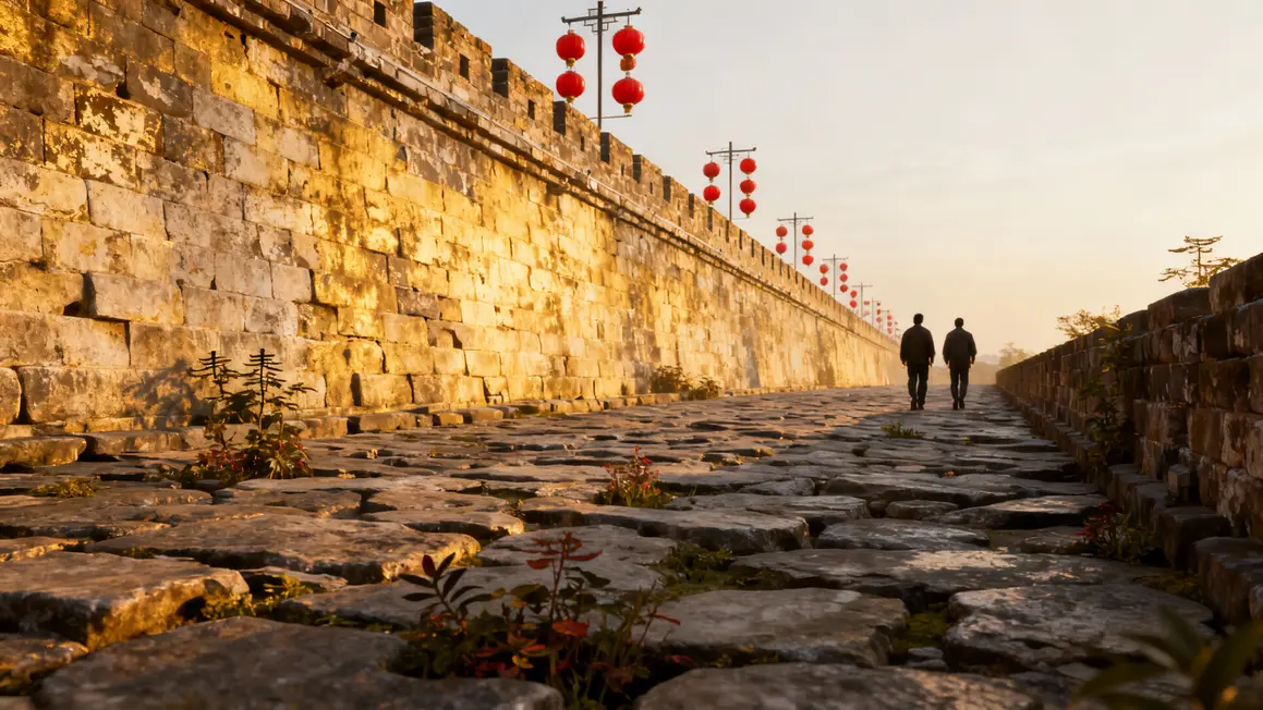 remparts xi’an lanternes rouges ambiance spirituelle