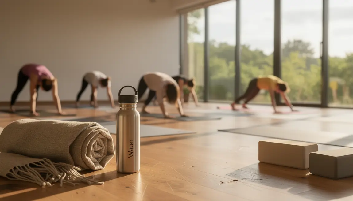 groupe en retraite yoga postures sur tapis salle ouverte sur la nature