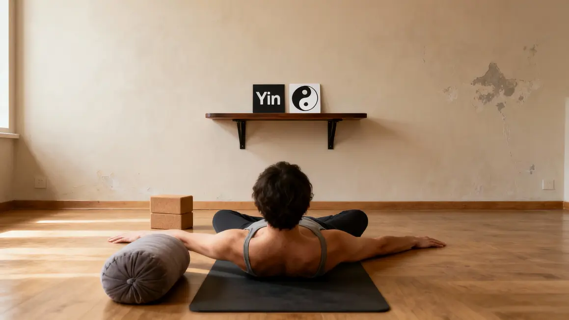 yoga détente posture yin tableau yin yang