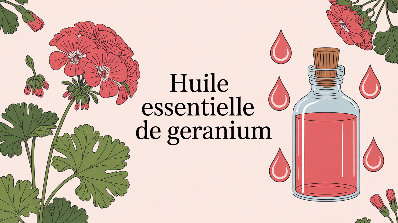 huile essentielle géranium bienfaits sur peau et cheveux