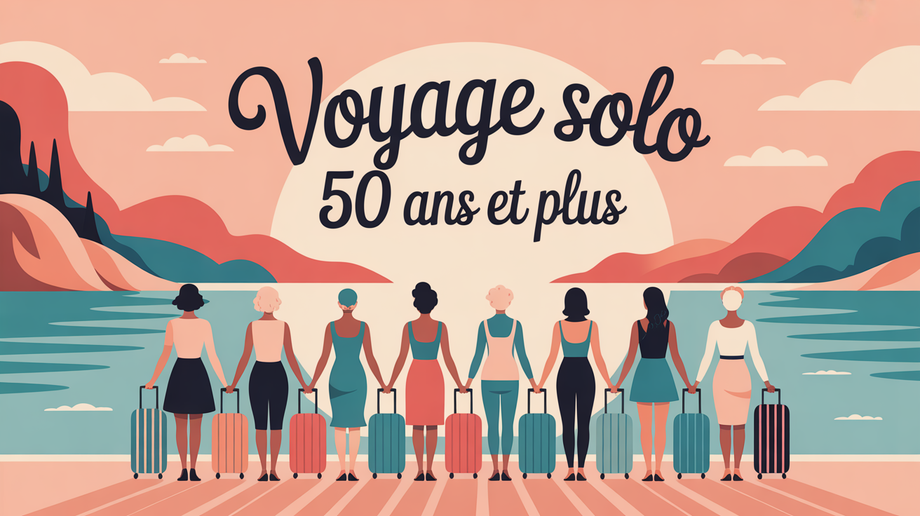 femmes 50 ans valises voyage seule bord de mer