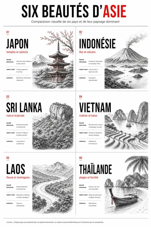 Plus beau pays d Asie : comparatif visuel des pays les plus remarquables selon la nature, la culture et les paysages