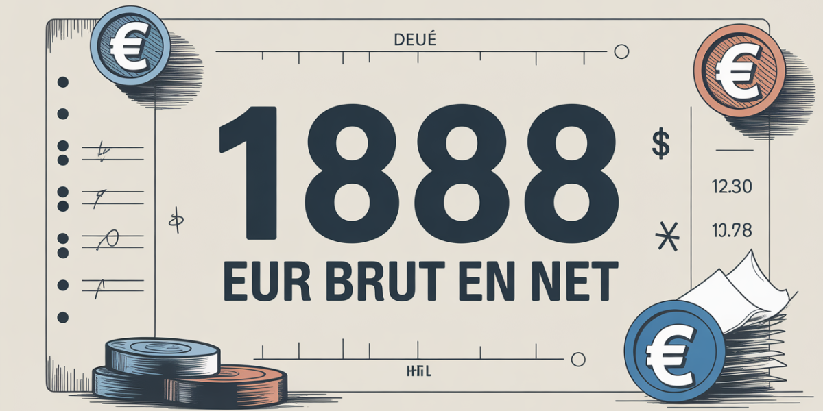 illustration feuille de paie 1888 brut en net