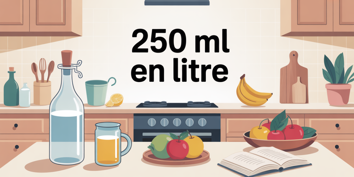 table cuisine verre doseur bouteille 250 ml en litre