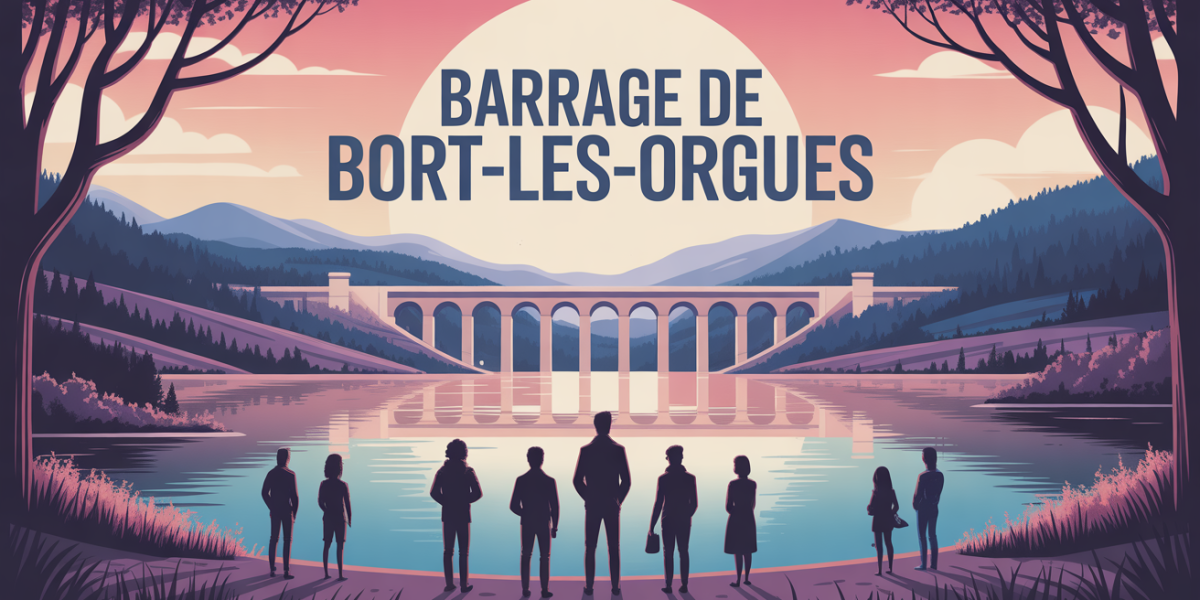 Barrage de Bort-les-Orgues au coeur d'un lac et patrimoine
