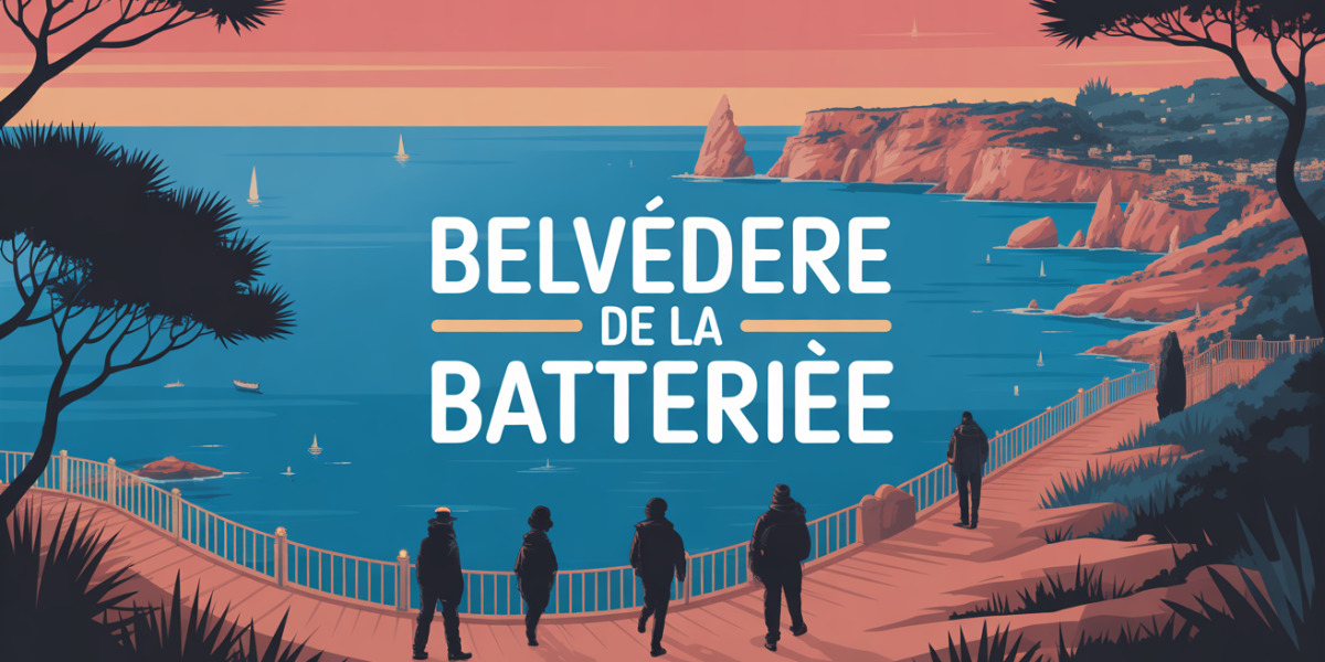 Sentier de randonnee Belvedere de la Batterie vue mer pins falaises rouges