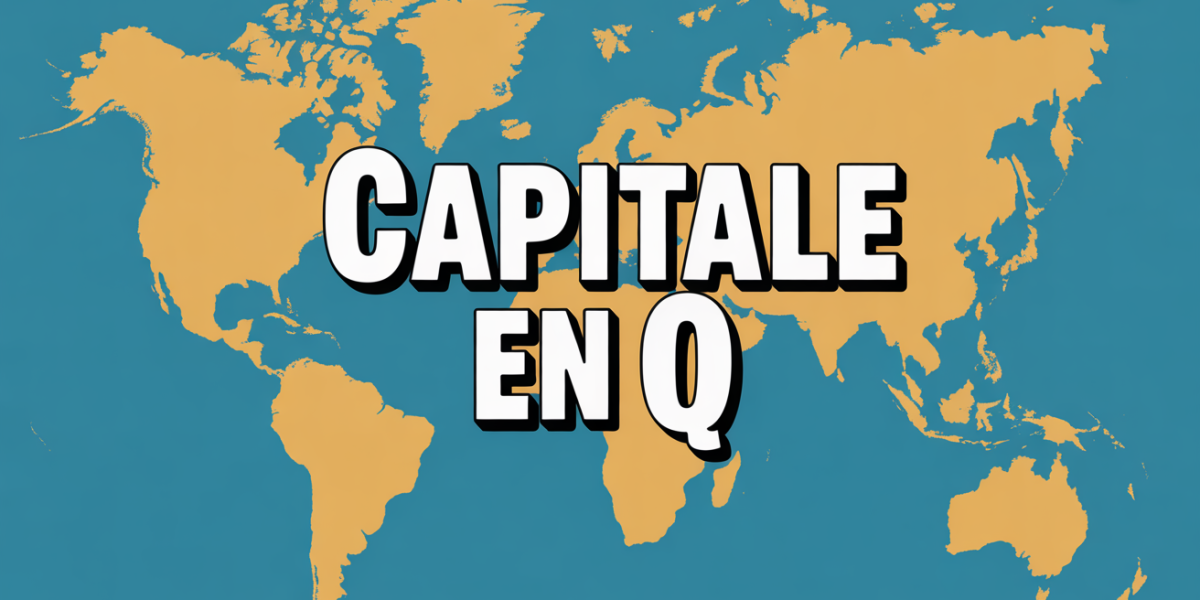 illustration carte du monde et boussole capitale en q