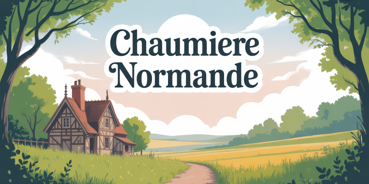 Chaumière normande authentique sous ciel paisible