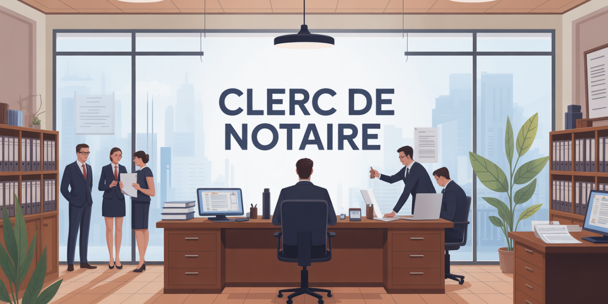 illustration clerc de notaire bureau professionnel