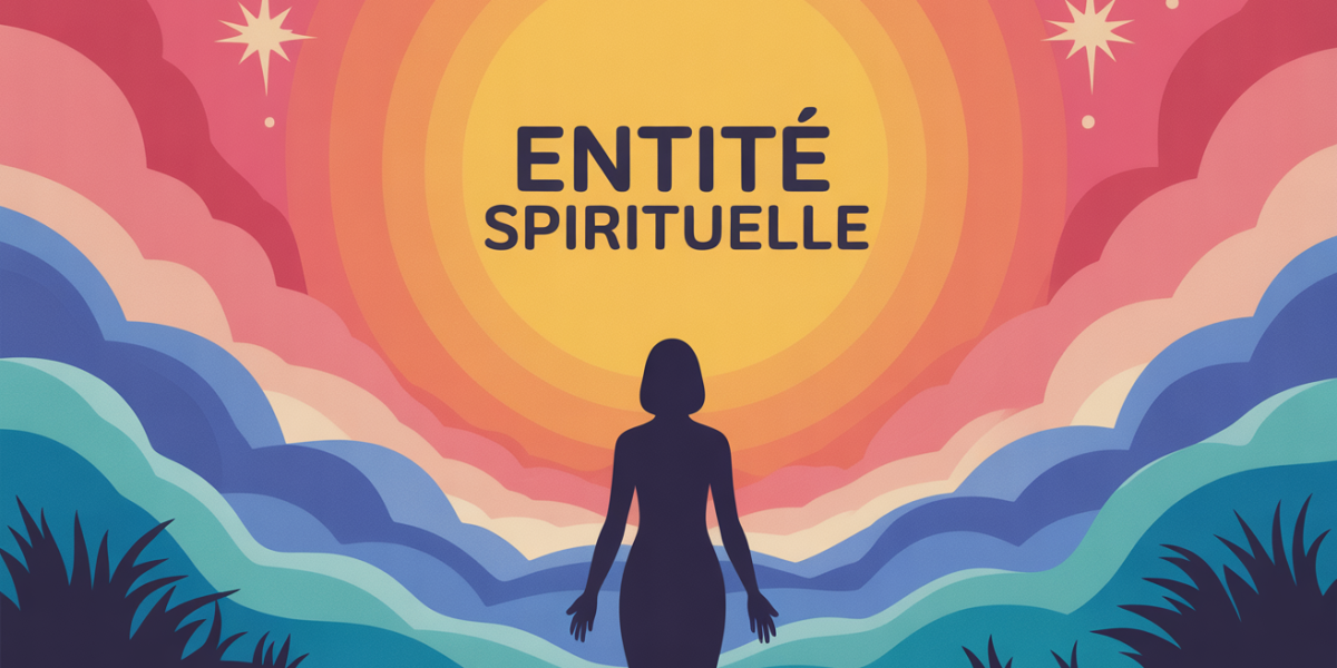 Illustration entité spirituelle silhouette ambiance apaisante