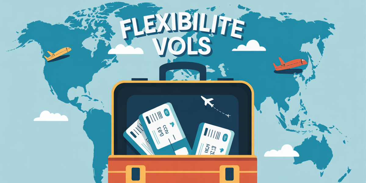 valise illustration billets d'avion carte monde flexibilite vols