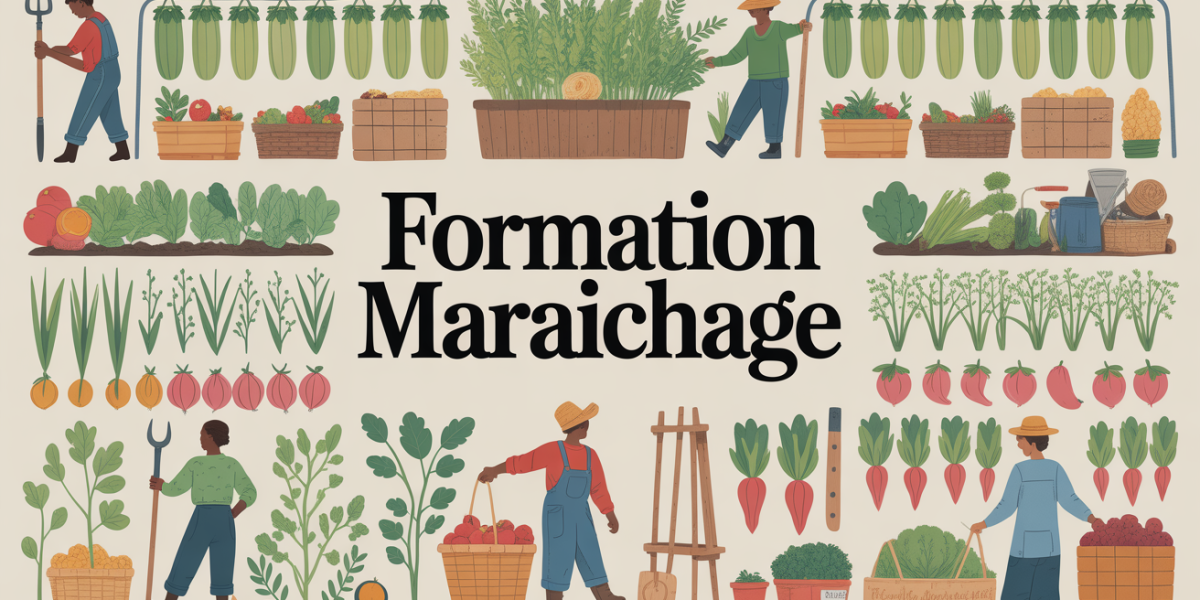 Illustration formation maraîchage lever du jour