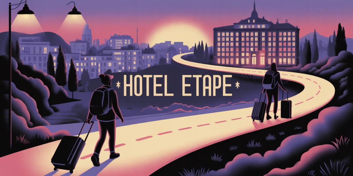 Illustration SEO d'une route hotel etape voyageurs
