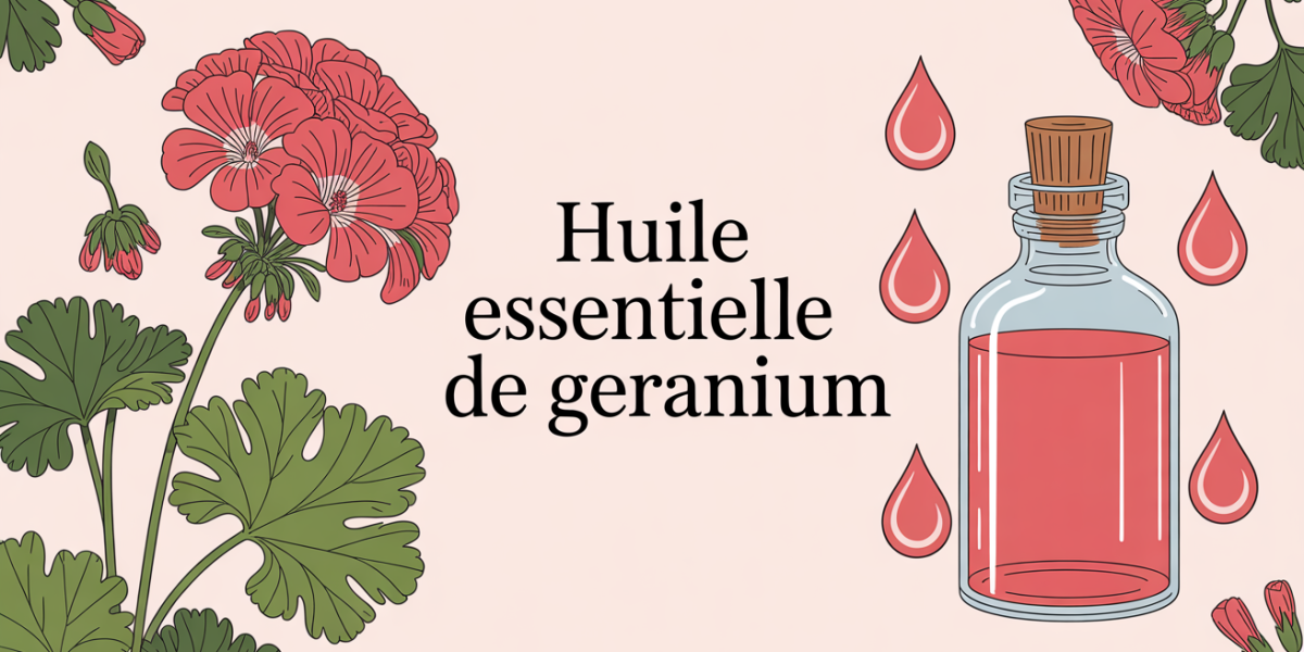 huile essentielle géranium bienfaits sur peau et cheveux