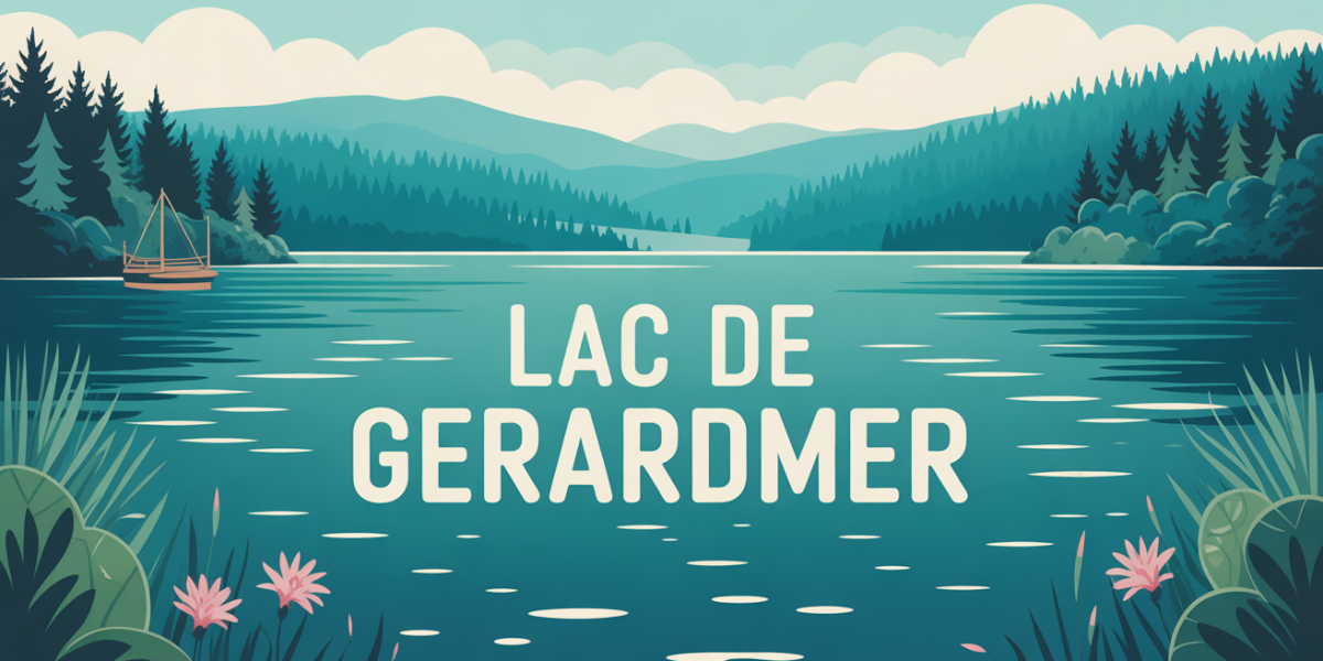 Lac de Gerardmer vue stylisee printemps