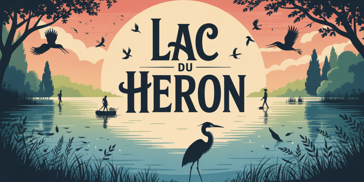Lac du Héron visuel grand lac, nature, oiseaux, promeneurs