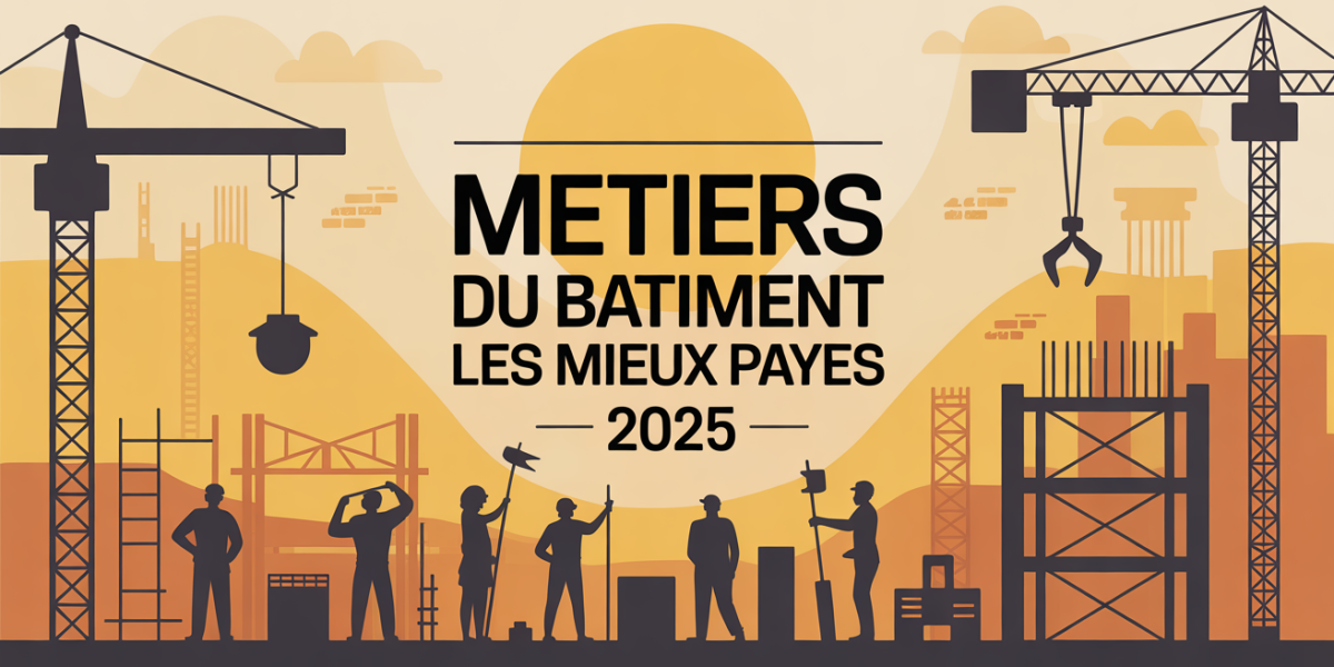Chantier moderne métiers bâtiment mieux payés 2025
