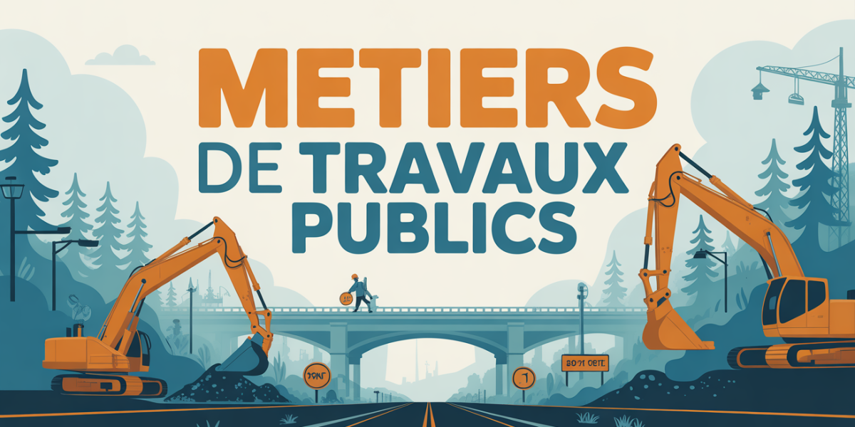 illustration metiers des travaux publics chantier