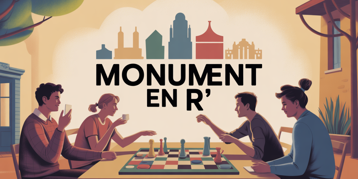 Illustration jeu et monuments en R ambiance familiale