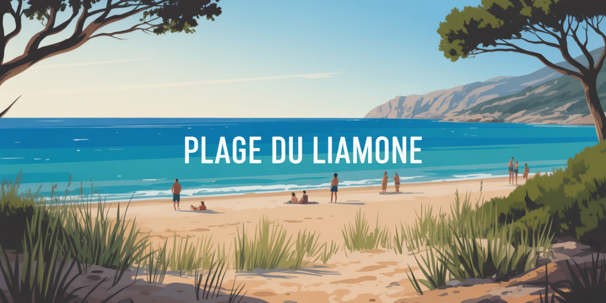 Plage du Liamone vue sable blond et mer turquoise