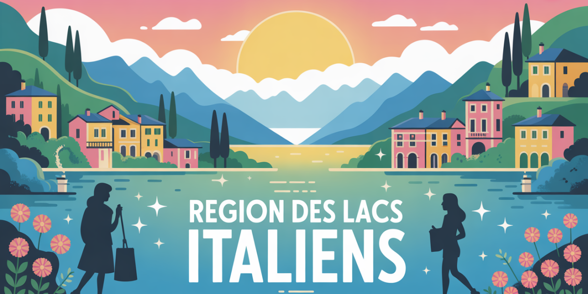 region des lacs italiens aube montagnes villages fleuris