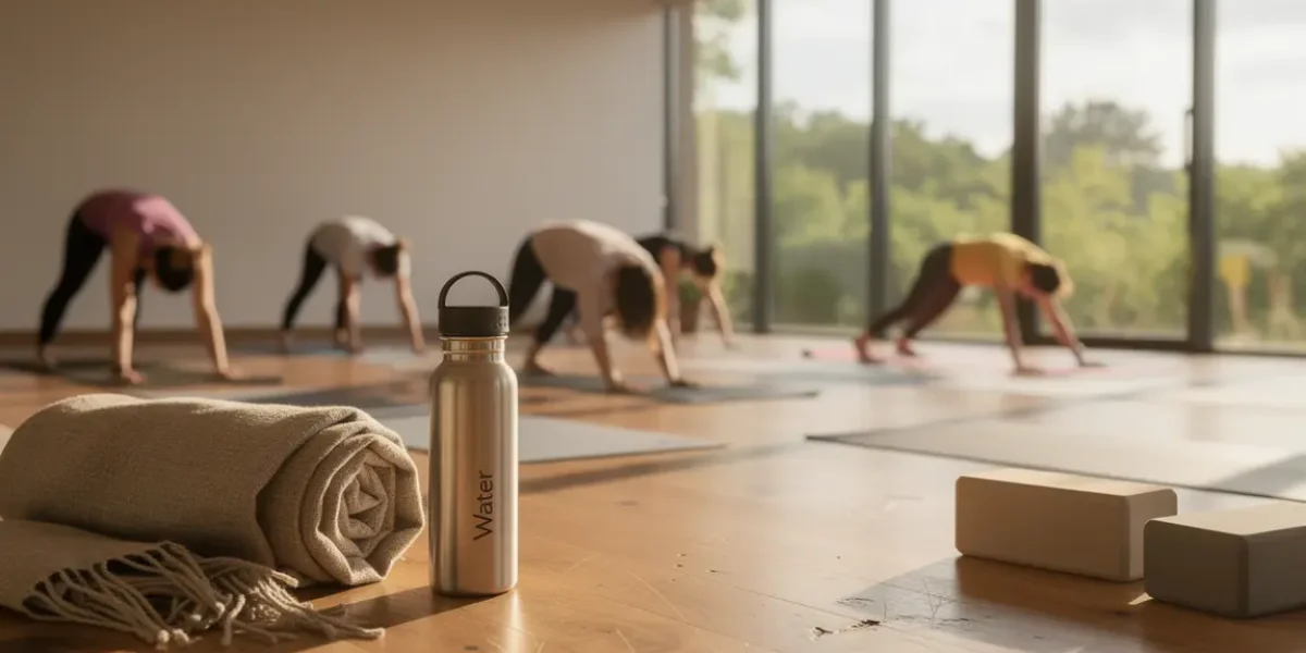 groupe en retraite yoga postures sur tapis salle ouverte sur la nature