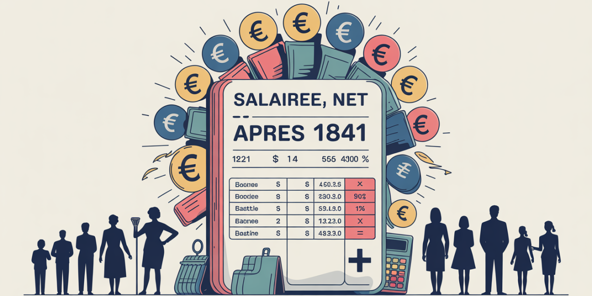 Illustration fiche de paie salaire net après 1841 brut