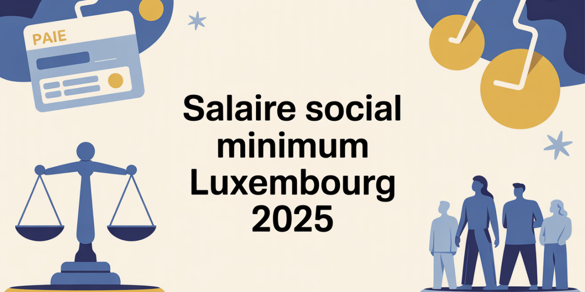 Illustration fiche de paie Salaire Social Minimum Luxembourg 2025