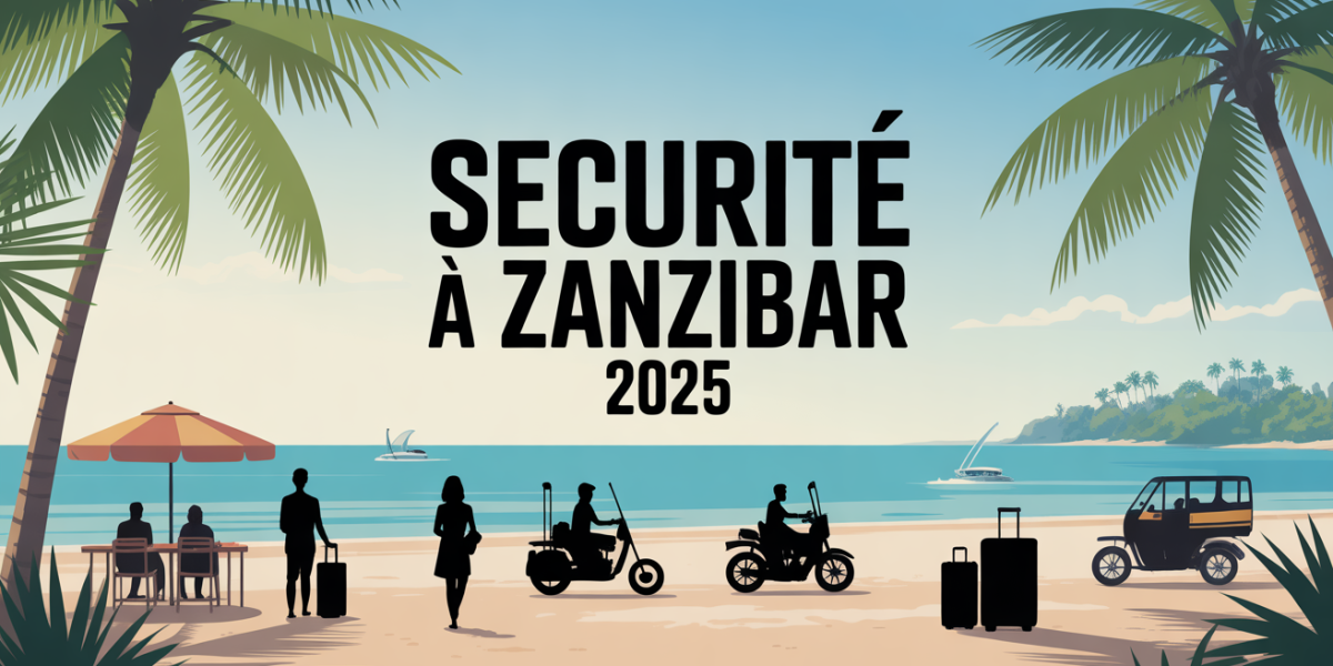 Illustration securite Zanzibar 2025 plage voyageurs