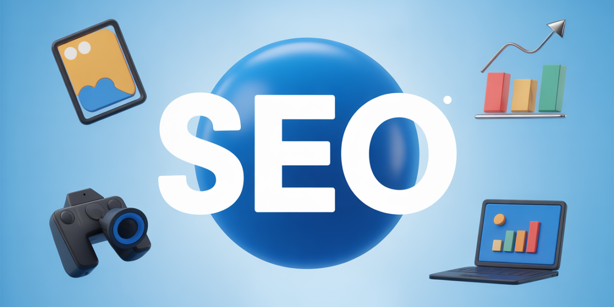 image seo bleu icônes
