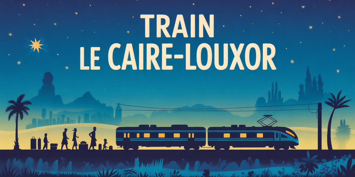 train le caire louxor nuit nil voyageurs valises