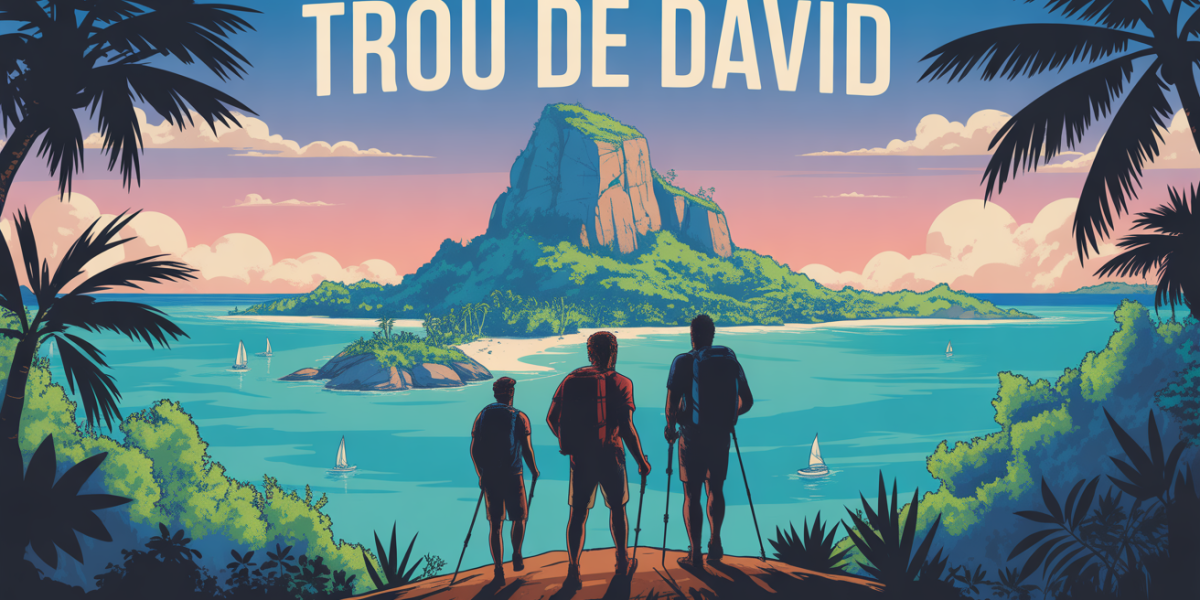vue panoramique du Trou de David, ile tropicale