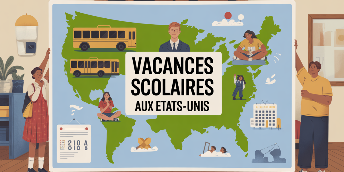 Carte vacances scolaires États-Unis éducation