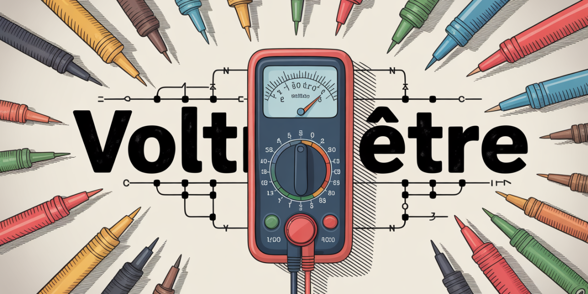voltmètre schéma circuit électrique sur établi
