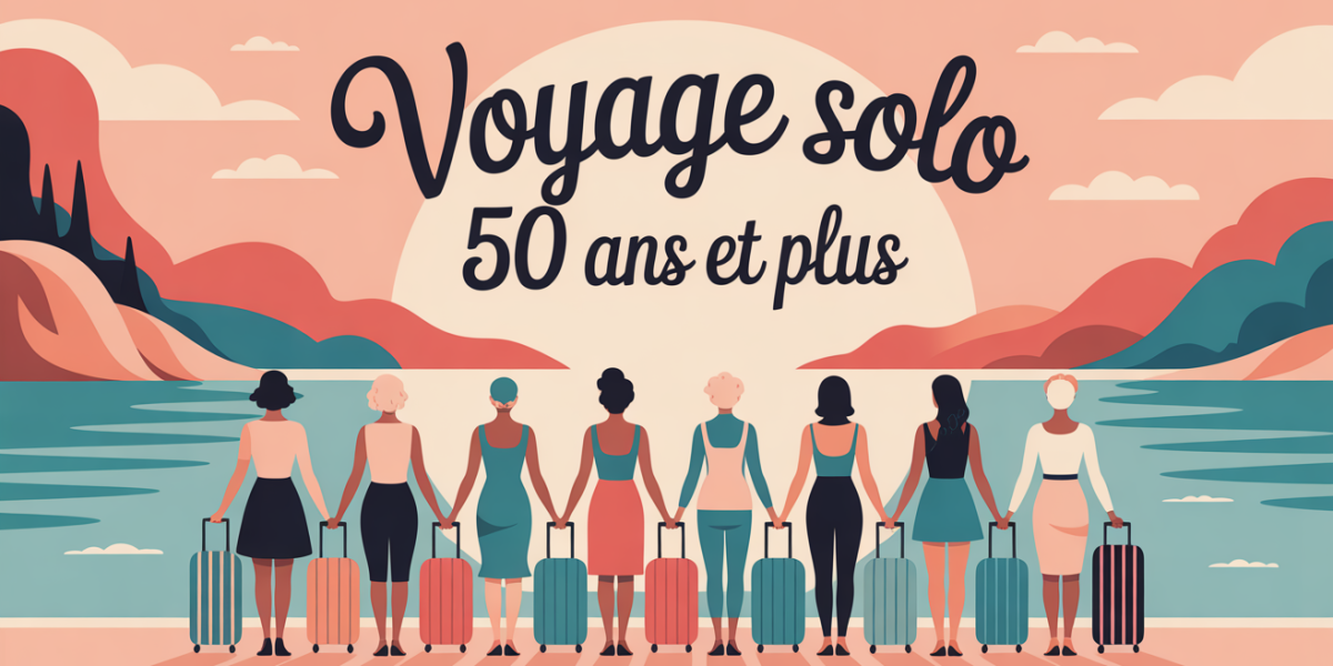 femmes 50 ans valises voyage seule bord de mer