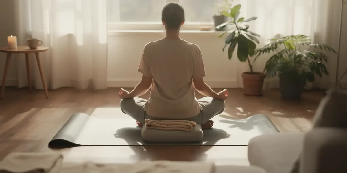 Yoga facile à la maison pour débutant, posture de détente