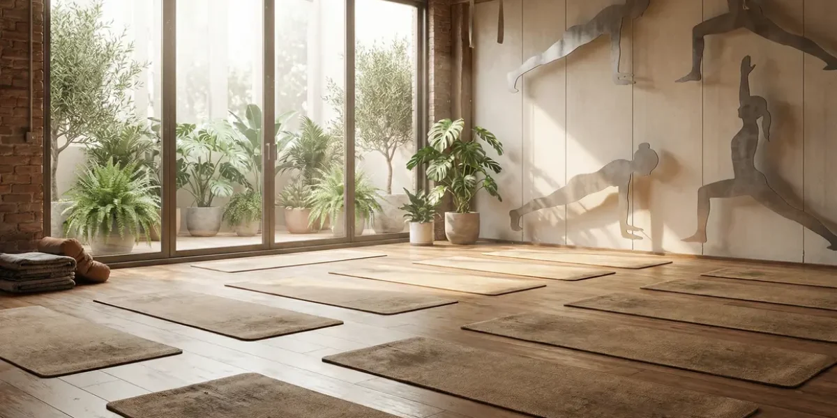 salle yoga moderne planche guerrier perte de poids